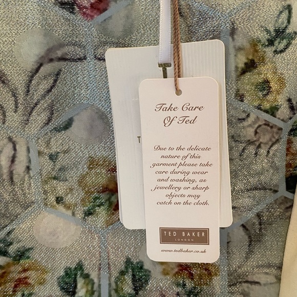 NWT Ted Baker Dorn patchwork bodycon sleeved dress - Ted Baker size 1/US size 4 - Picture 13 of 16